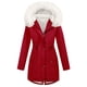thumbnail image 2 of AUNVITO Women's Winter Parka Fleece Lined Hooded Drawstring Windproof Casual Warm Coat, 2 of 9