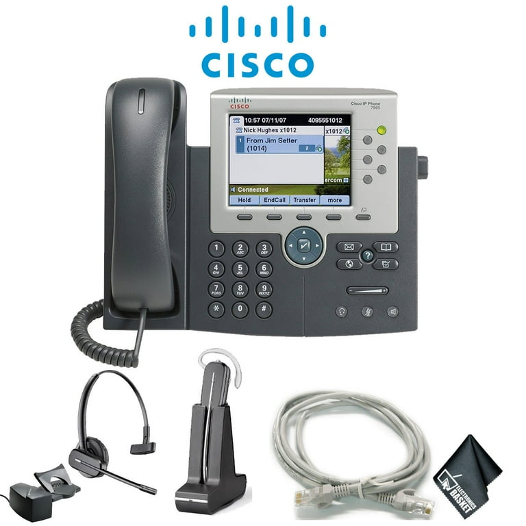 Cisco Unified IP Phone 7975G with Extra Cat5 Cables and Wireless