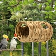 thumbnail image 1 of Casa nido de pájaro colgante al aire libre | Fibra de césped natural tejida a mano | Refugio de madera para pájaros pequeños | Diseño seguro para depredadores | Resistente a la intemperie, 1 of 9