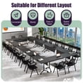 thumbnail image 3 of 4PCS Modular Folding Conference Table with Wheels 61in, Collapsible Conference Room Tables for Office Classroom Black, 3 of 7