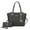 Charcoal Gray, variant on Ivy Vegan Leather Women’s Tote Bag & Wallet, Elegant Shoulder Purse Handbag by Mia K - Chocolate