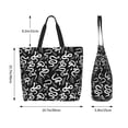 thumbnail image 6 of Logiee Hand Drawn Snake Print Tote Bag for Women, Lightweight Tote Bag,Shoulder Bag,Handbag for Yoga Bag for Sport, Travel, 6 of 9