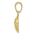thumbnail image 2 of FB Jewels 10K Yellow Gold Solid Satin and Diamond -Cut Volleyball Charm Pendant, 2 of 3