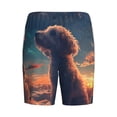 thumbnail image 2 of Lsque Starry Sky Cloud Puppy Mens Sleep Pajama Shorts,Short Pajama Pants, Cotton Ultra-Soft Knit-3X-Large, 2 of 9