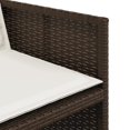 thumbnail image 5 of vidaXL 9 Piece Garden Dining Set with Cushions Brown Poly Rattan, 5 of 5