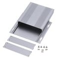 thumbnail image 1 of Boîtier de projet en alliage d'aluminium, boîtier d'instruments électroniques gris clair mat, 27 x 131 x 120 mm, 1 of 4