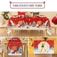 thumbnail image 3 of Romanstile Christmas Tablecloth 60×102 Inch Winter Snowman House Christmas Trees Red Washable Table Cover for Party Picnic Dinner Decor, 3 of 8