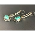 thumbnail image 4 of HOOUN Vintage Silver Turquoise Ear Hook Stud Dangle Drop Earrings Women Jewelry A Pair-#13, 4 of 5