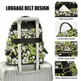 thumbnail image 3 of FORMRS Mini Backpack Purse for Women Travel Daypack Casual Shoulder Bag, Green Flower Pattern, 3 of 7