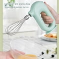 thumbnail image 4 of Injueey Batidor de huevos Mezclador eléctrico Gadget de cocina Carga rápida Accesorios para el hogar Agitador de huevos de crema batida ajustable Electrodomésticos Blanco Injueey HA082611-03B, 4 of 6