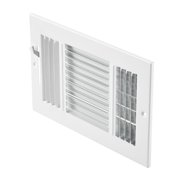 6x10 Floor Registers - 6 Pack HVAC Floor Vents - Adjustable Iron Vent Grilles for Home Office - Rustproof Air Vents Deflector with Metal Damper - White
