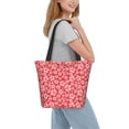 thumbnail image 2 of Fotbe Red Hibiscus Flower Bolsa de Playa con Estampado, Bolsa de Hombro, Bolsa de Mano Espaciosa, Bolsa de Viaje Ligera, Bolsa de Compras Versátil, 2 of 6