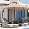 10x13FT Offset Cantilever Umbrella - Rectangular Patio Garden Shade