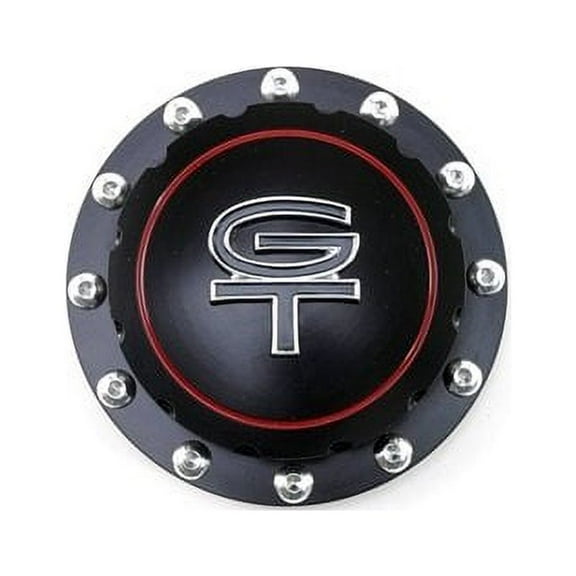 Scott Drake B-9030-GT-BK Billet Fuel Cap Black GT Emblem