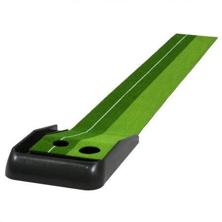 Best Choice Products 8ft Indoor Golf Training Practice Putting Green Mat w/ Artificial Turf, Ball Return