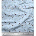 thumbnail image 1 of Soimoi Blue Cotton Cambric Fabric Dot & Buds Floral Decor Fabric Printed Yard 42 Inch Wide, 1 of 3