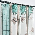thumbnail image 3 of Green Garden Shower Curtain, Colorful Butterfly Floral Shower Curtain Set for Bathroom, Modern Design Plant Fabric Bath Curtain with Hooks, 72x72inches, 3 of 6