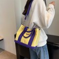 thumbnail image 1 of Bolso bandolera elegante para mujer, bolso informal de lona de gran capacidad (amarillo), 1 of 8