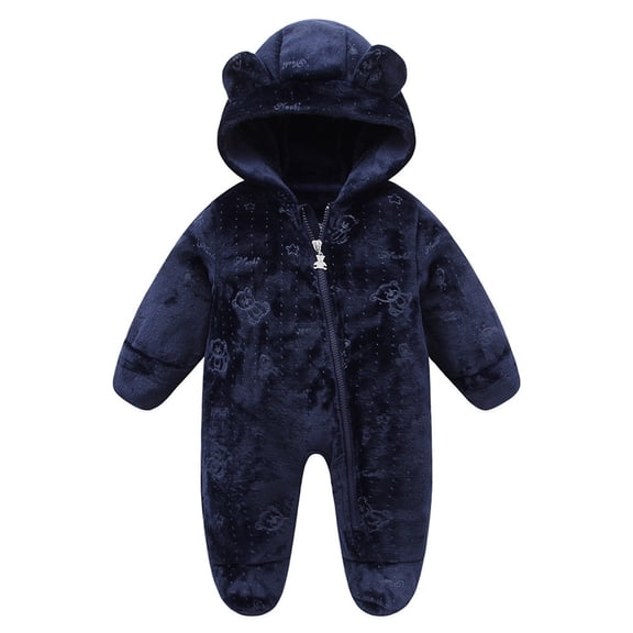 Tiijoy Boys Winter Jumpsuit Baby Cartoon Cute Union Suit Pajama, Sizes 9-12M
