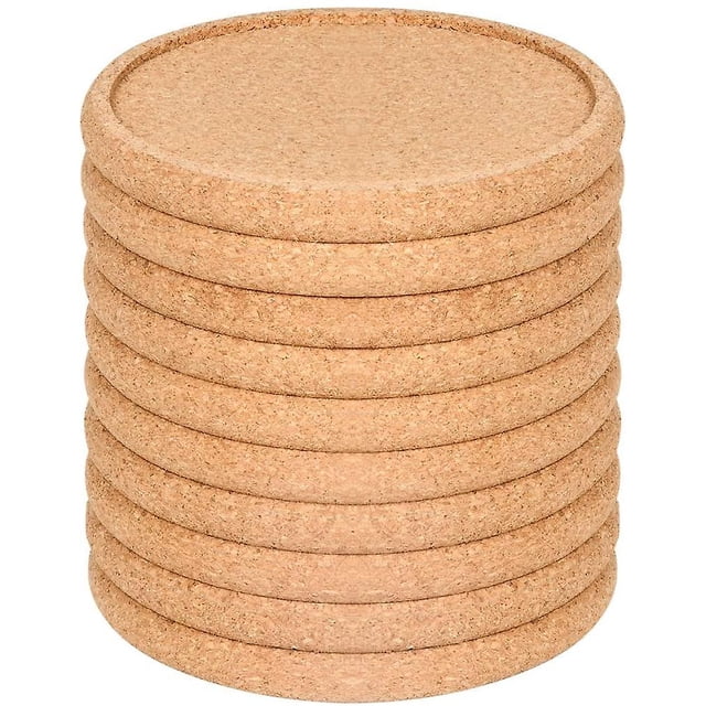 Posavasos de corcho para bebidas Juego absorbente 10 piezas, 3.9 "de diámetro Sincero Hogar