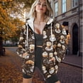 thumbnail image 5 of Yuyamidu Coffee Sweatshirts for Women Trendy Comfrt Hoodie Womens Zip Up Sweatshirt Plus Size Sweatshirts for Women Zip Up Hoodie Y2K 2XL, 5 of 8