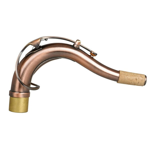 Saxofón Tenor Bb Hugo Cuello curvado de Latón Lacado Dorado saxofón doblar el cuello