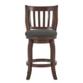 thumbnail image 2 of Weston Home Morgan Linen High Back Swivel Counter Height Stool, Dark Grey, 2 of 8