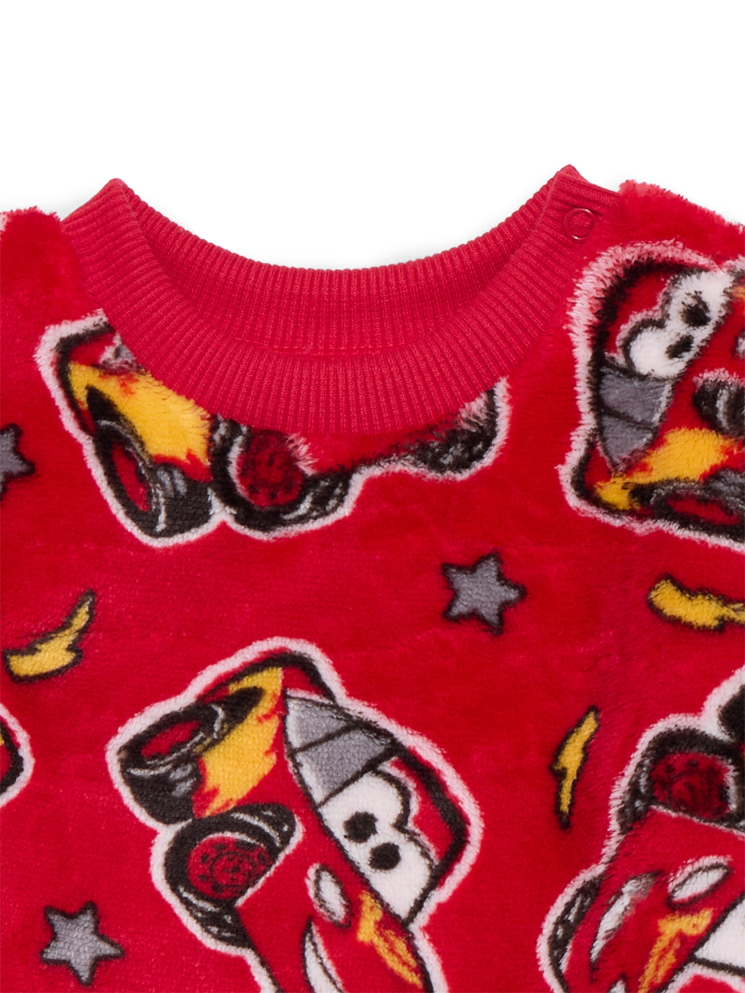 Pixar Cars Baby Long Sleeve Cozy All Over Print Crewneck Sweatshirt with Matching Jogger Pant, 2-Piece, Sizes 0/3M-24M