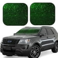 thumbnail image 1 of Fotbe Green Sparkling Juego de 2 Piezas de Parasoles para Parabrisas | Bloqueador Solar para Auto | Accesorios Plegables para Protección Solar Interior-Small, 1 of 6