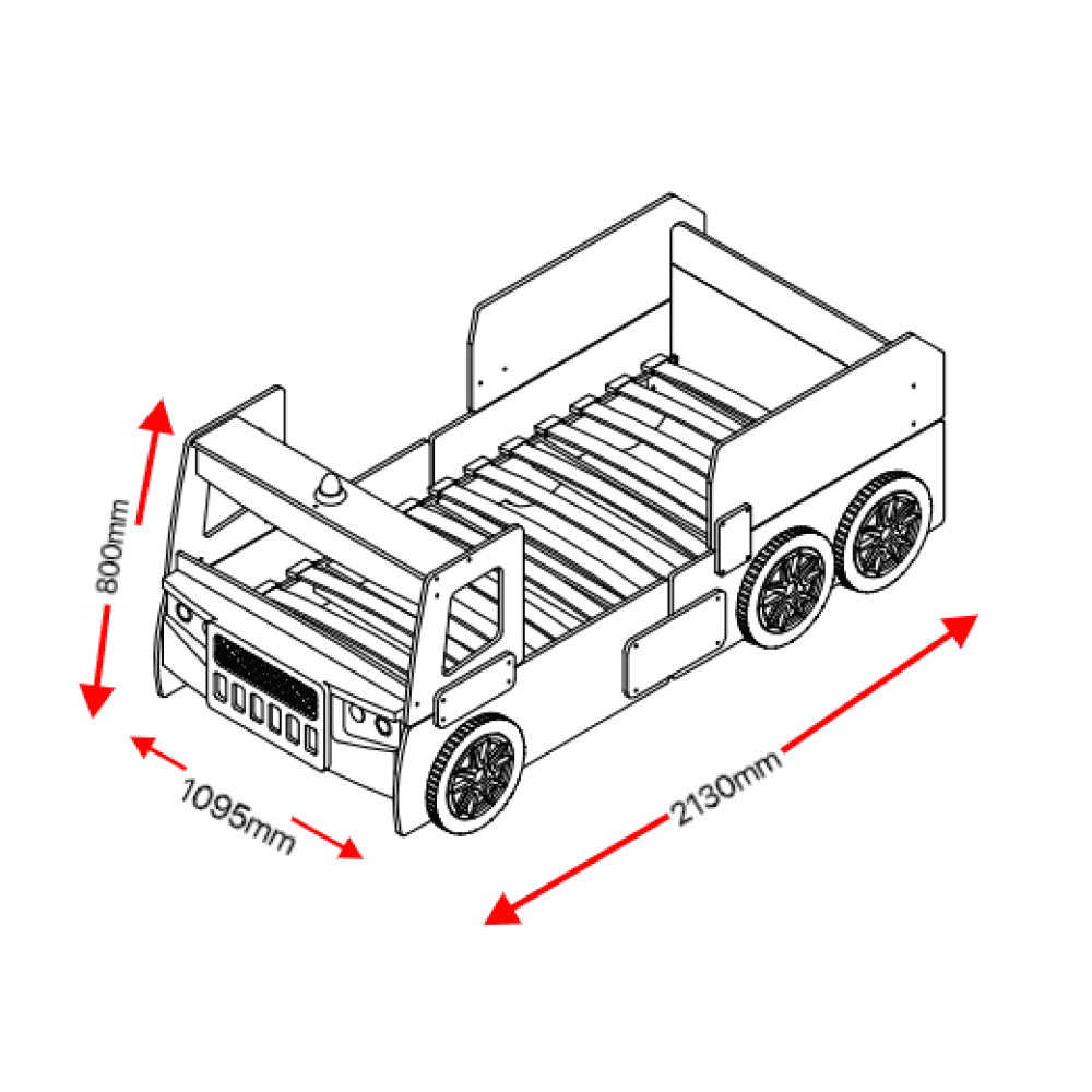 Little Heroes Fire Truck Bed