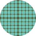 thumbnail image 1 of Ahgly Company Machine Washable Indoor Round Transitional Turquoise Green Area Rugs, 4' Round, 1 of 7
