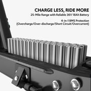 Electric Scooters for Adults, 650W Motor & 25-Mile Range, 10 Solid Tires, Dual Suspension, UL2272 Certified Foldable E-Scooter