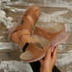 thumbnail image 2 of MKLEKYY Sandalias para Mujer, de Verano, Lisas, Informales, Con Punta Abierta, Cuñas, Cómodas, para Playa, Sandalias, Zapatillas 709, 2 of 5