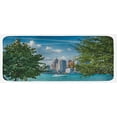 thumbnail image 1 of Detroit Kitchen Mat, Detroit Sightseeing on a Summer Afternoon Modern Architecture River and Boat, Plush Decorative Kitchen Mat with Non Slip Backing, 47" X 19", Green Blue Aqua, by Ambesonne, 1 of 1