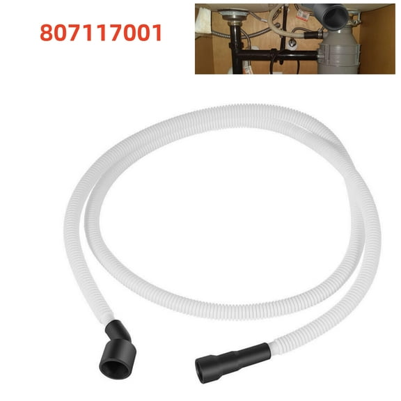 807117001 Dishwasher Drain Hose Compatible with Frigidaire & Electrolux Dishwash