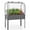 Gray, variant on Costway 1 PCS Galvanized Raised Garden Bed with Legs Greenhouse Cover Roll-up Door for Vegetable Silver