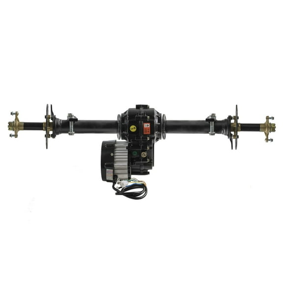 34" Go Kart Rear Axle Kit w/ 48V 1000W Electric Brushless Motor   Differential Gearbox  3 Stud Wheel Hub   Disc Brake for ATV Quad Buggy 4 Wheelers Dolly Trike Tricycle
