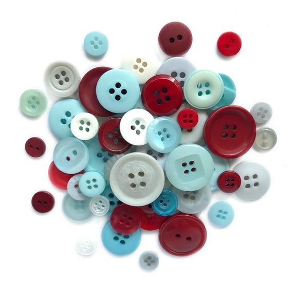 Buttons Galore Big Bag of Colorful Craft & Sewing Buttons - 150 buttons - Cool Winter