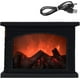 thumbnail image 1 of Chimenea eléctrica de imitación, chimenea eléctrica con efecto de llama, luz LED sin llama de simulación retro para patio, balcón, luz nocturna retro, decoración navideña., 1 of 5