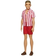 Ken 60Th Anniversary Doll 1 In Throwback Beach Look With Swimsuit & Sandals For Kids 3 To 8 Years Old