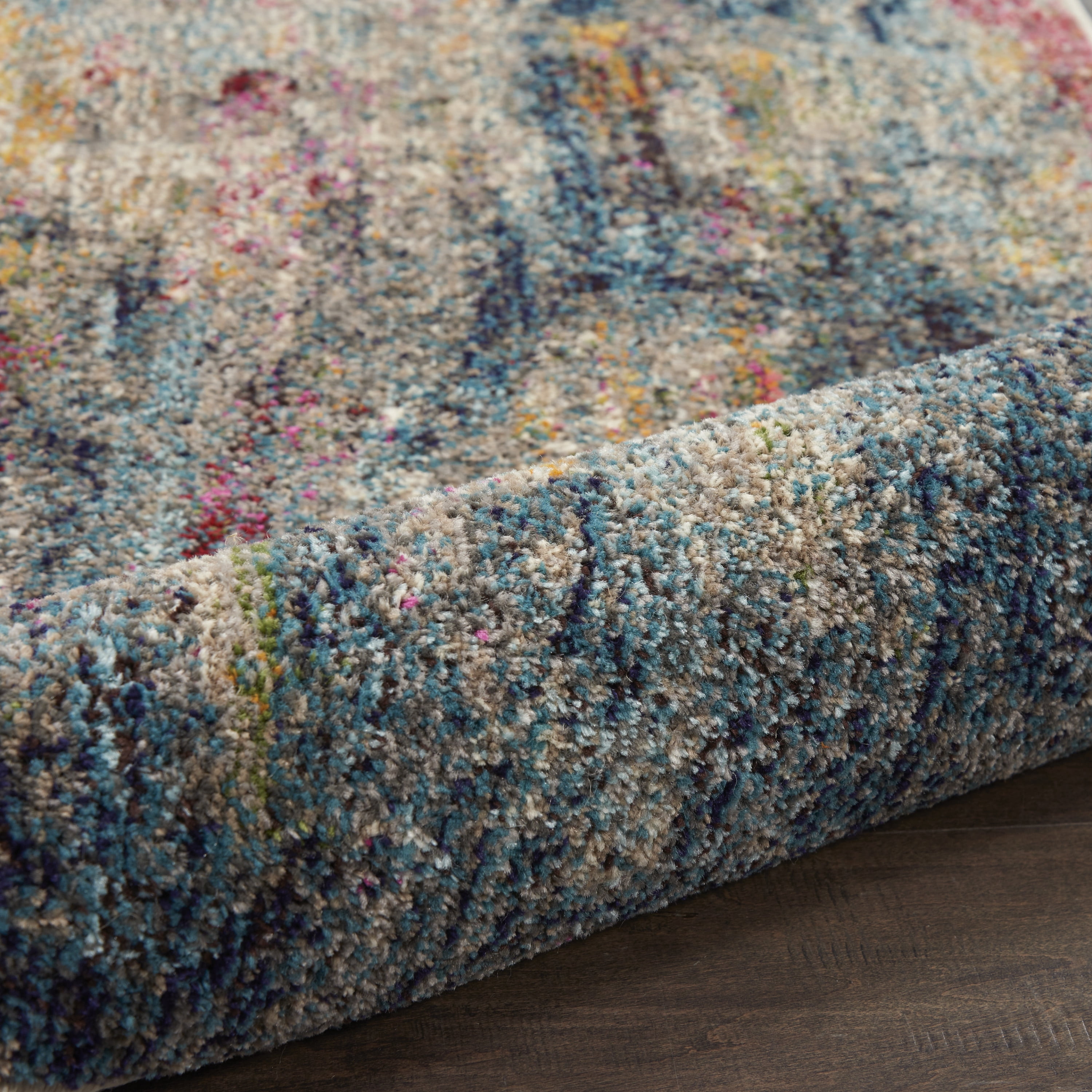 Nourison Celestial Modern Abstract Multicolor 6'7" x 9'7" Area Rug, (6x9)
