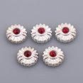 thumbnail image 2 of Set de 5pcs Botones de Flores de Aleación para Costura DIY Ropa - Rhinestone rojo, tal se describe Sunnimix Botones para coser manualidades de bricolaje, 2 of 8