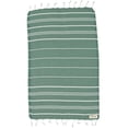 thumbnail image 3 of Bersuse Serviette Turque 100% Coton Anatolie, Vert Forêt, 3 of 4