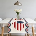 thumbnail image 3 of America Independence Day Patriotism Table Runner 4th of July Party Holiday Tablecloth Decoration 13x72 Inches Red White Blue Star, 3 of 6