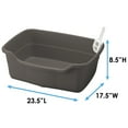 thumbnail image 2 of Richelle Paw Trax Wide Cat Litter Box Pan in Brown, Rectangular Cat Litter Pan with Scoop, 2 of 5