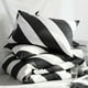 thumbnail image 4 of 100% Algodón Negro Blanco Rayas Diagonales Funda Nórdica Queen Juego de Cama, 4 of 8