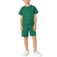 thumbnail image 4 of Conjuntos de blusas y camisas de cuello redondo y manga corta para niños, informales, con estampado de San Patricio, de color, con cuello en V y blusas y pantalones cortos con bolsillos, conjunto de p, 4 of 7