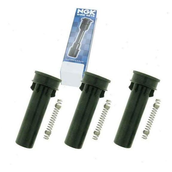 3 pc NGK Ignition Coil Boots compatible with Ram Dakota 3.7L V6 2011
