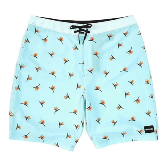 Hurley Men's, Mid-Rise Weekender Stretch 20 Outseam Board Shorts, Teal, 32