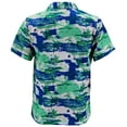 thumbnail image 2 of Men's Hawaiian Tropical Luau Aloha Beach Party Button Up Casual Dress Shirt (Pistachio Green, S), 2 of 4